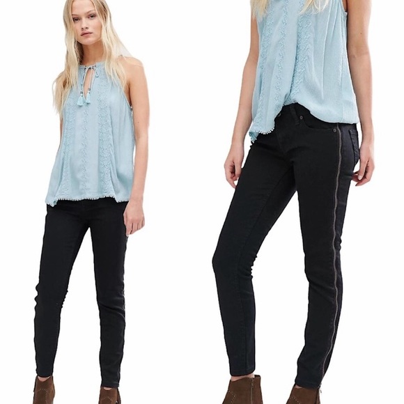 Free People Levon Zipper Skinny Jean 28 - Picture 2 of 10